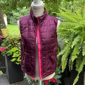 J crew Crew Cuts  Quilted Vest in Burgundy